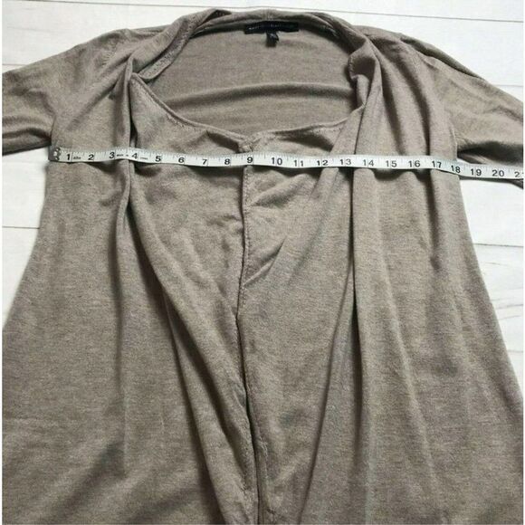 White House Black Market Beige Open Front Cardigan Size Small - Picture 9 of 9